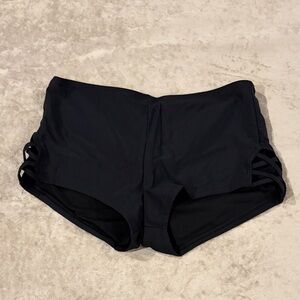 Maurices Black swim Shorts with Side Straps